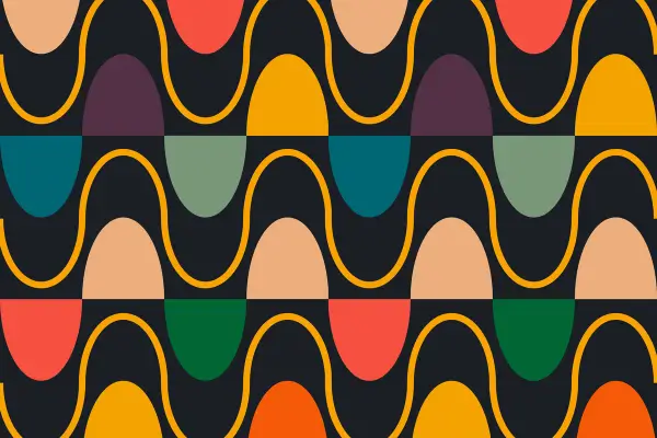 Pintura de Paredes com Estampa Geométrica Retrô