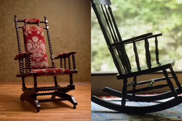 poltronas de balanço retrô