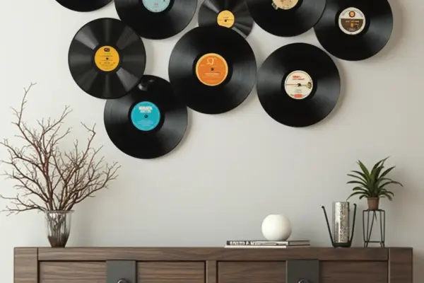 Relógios de Parede Retrô Discos de Vinil