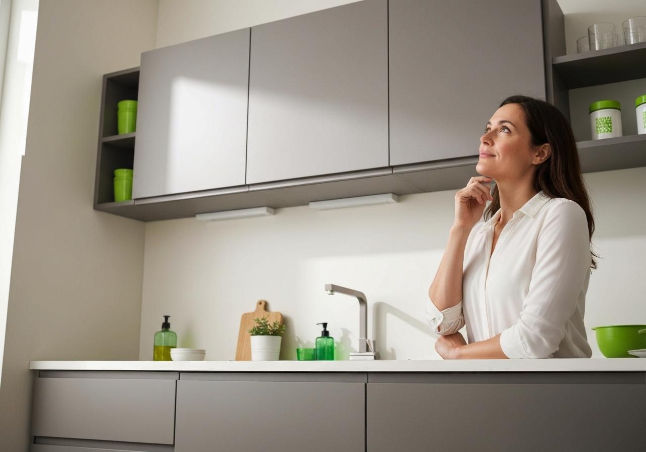 Armários suspensos para cozinhas pequenas: soluções práticas