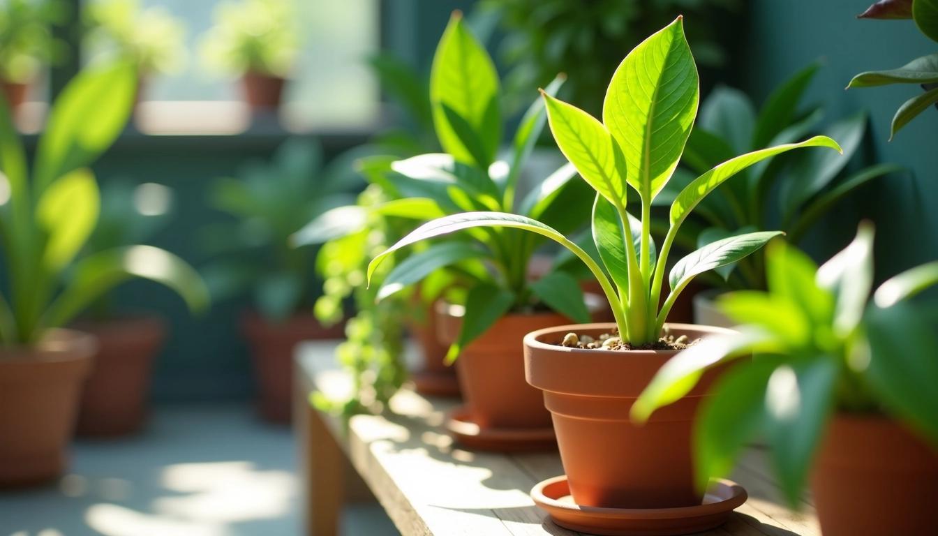 Decoração natural com plantas em vasos sustentáveis