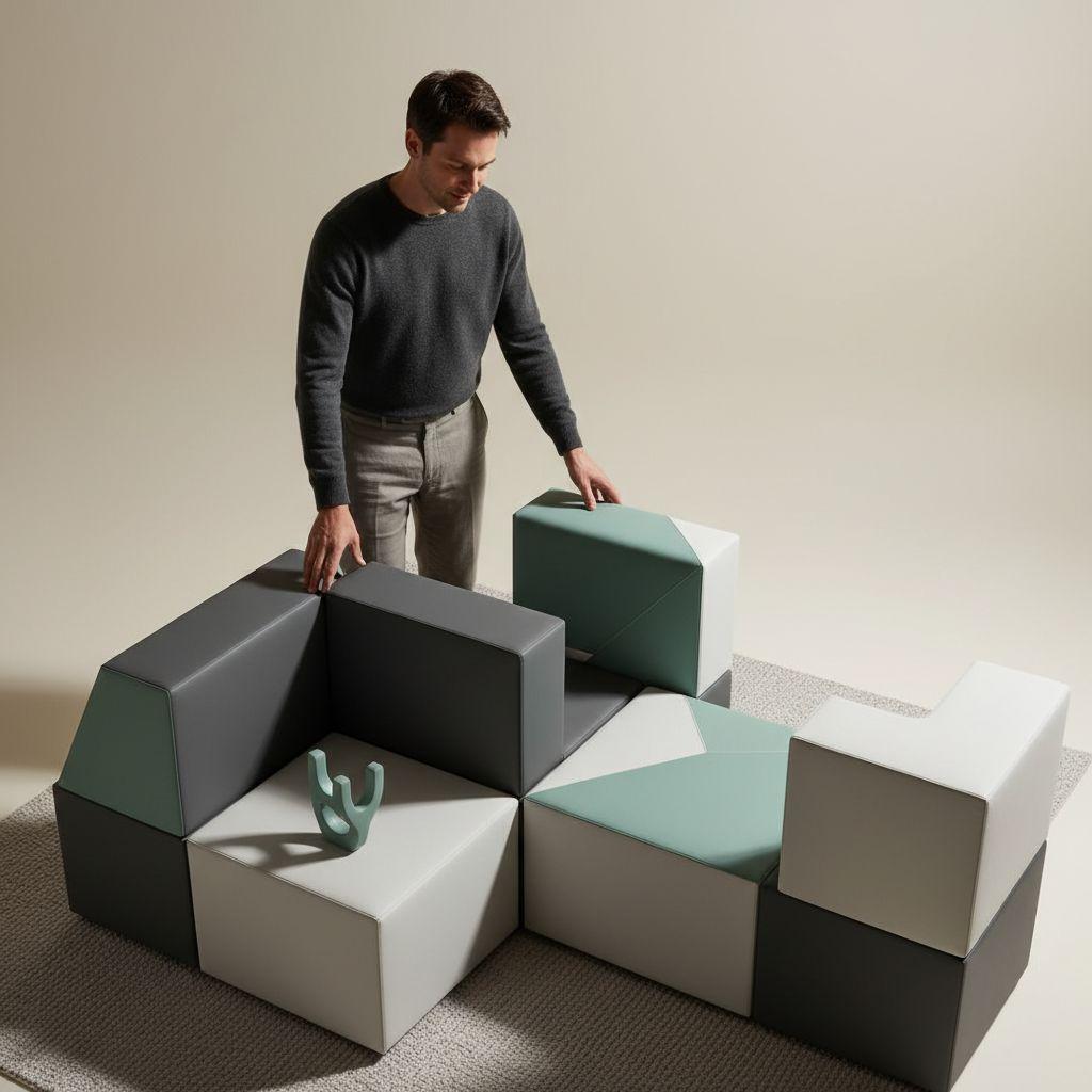 Móveis modulares para salas pequenas: Guia prático e moderno