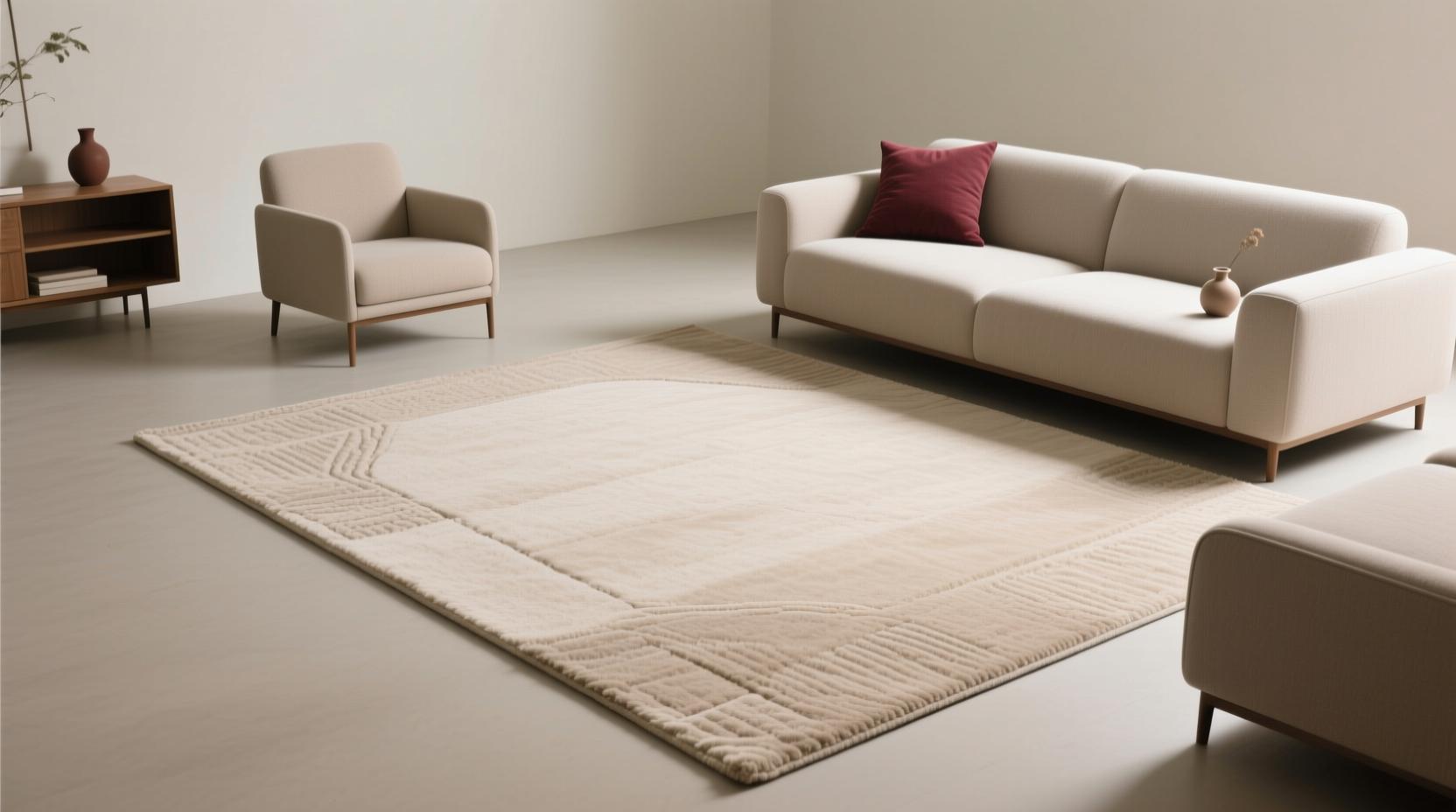 Tapetes neutros para salas minimalistas e acolhedoras