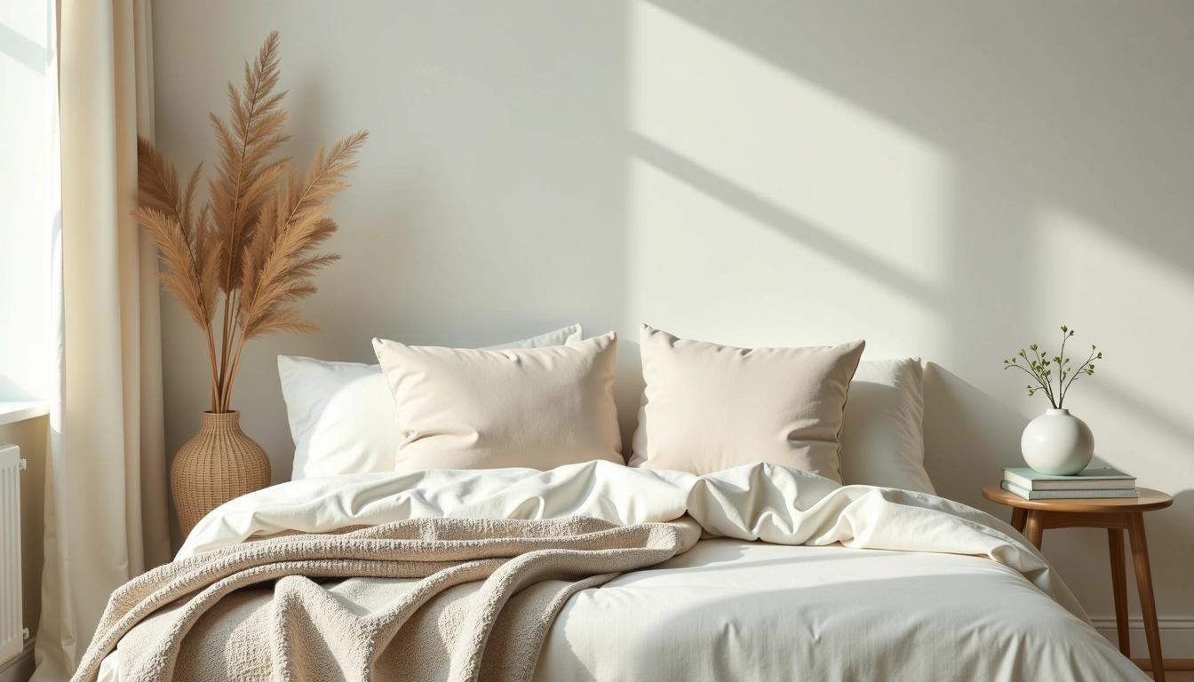 Têxteis neutros para um lar leve e moderno