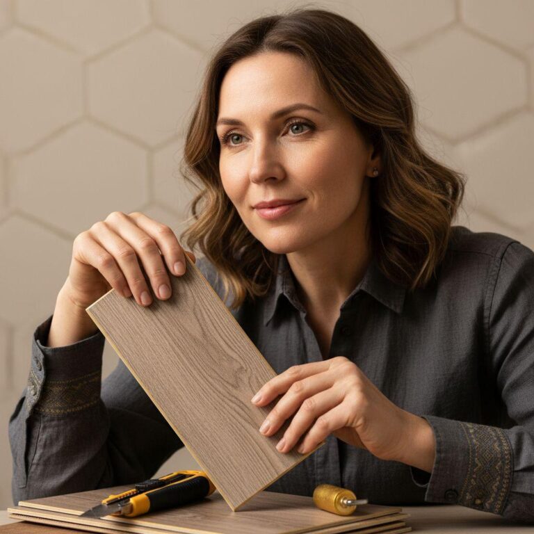 Piso vinílico autocolante: guia prático para escolher e instalar