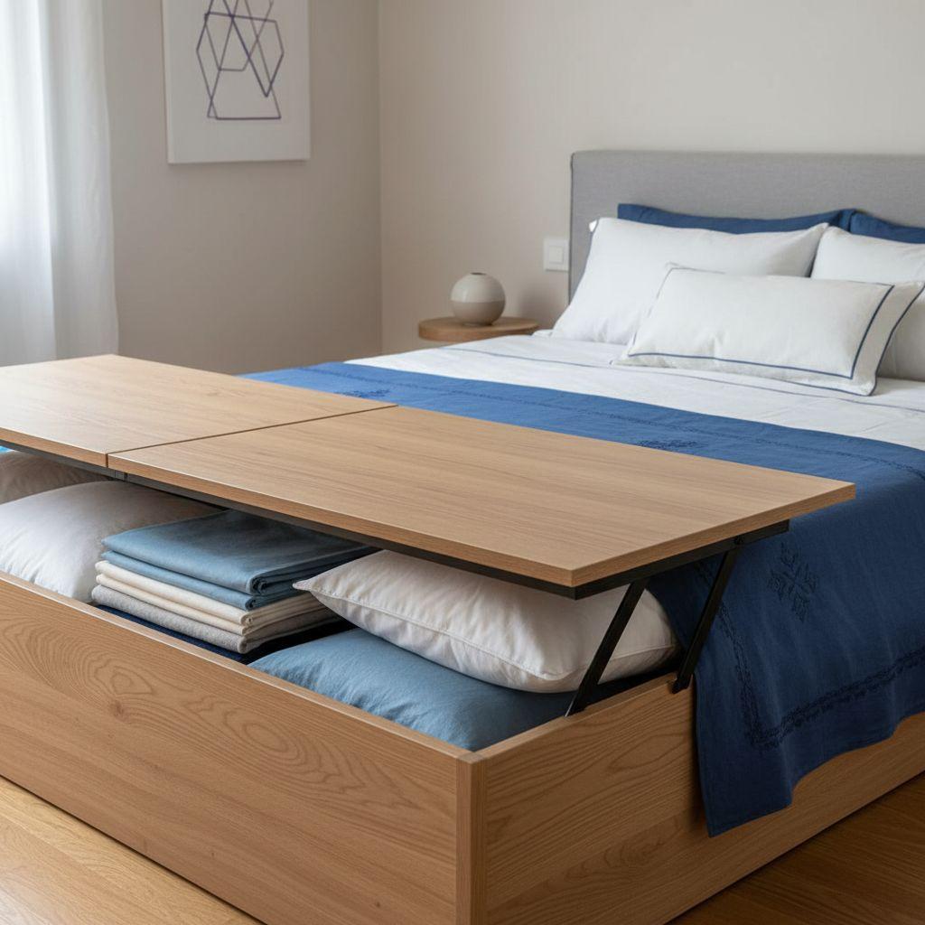 Cama de Casal com Baú Embutido: Solução para Quarto de Recém-Casados