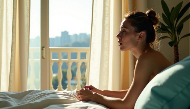 Cortina de Linho Cru Translúcido para Quarto com Varanda