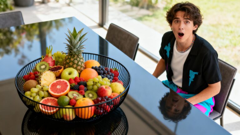 Fruteira de Aramado Preto Fosco para Mesa — Prática e Estilosa