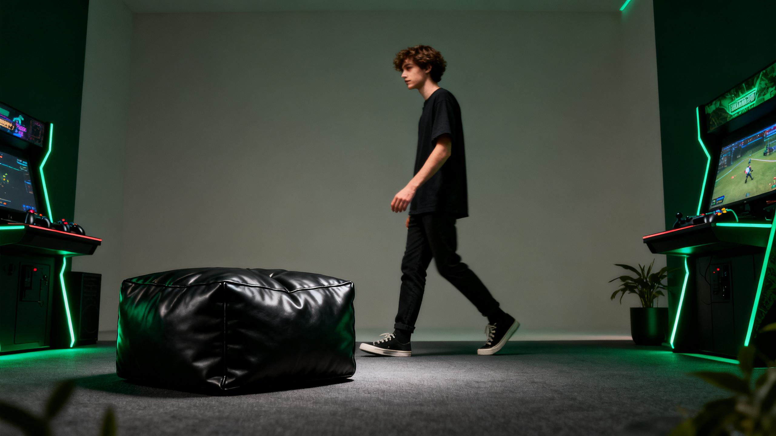 Puff de Couro Ecológico Preto para Sala de Jogos — Guia Completo