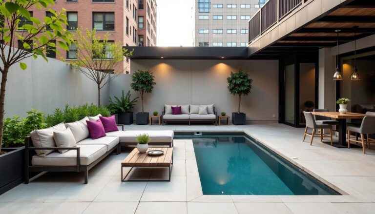 Móveis estilo industrial para cobertura com piscina — Guia prático