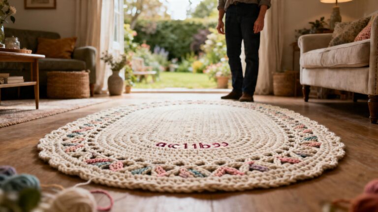 Como fazer um lindo tapete oval de crochê para sua sala